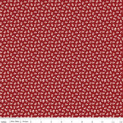 Calico Beet Red Ditzy Yardage by Lori Holt for Riley Blake Designs
