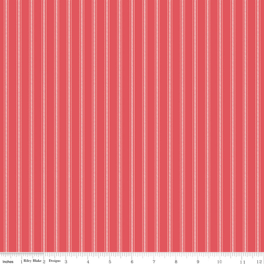 Sweet Acres Sunset Ticking Yardage by Beverly McCullough for Riley Blake Designs