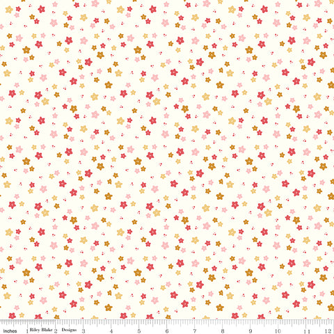 Sweet Acres Cloud Scattered Flowers Yardage by Beverly McCullough for Riley Blake Designs