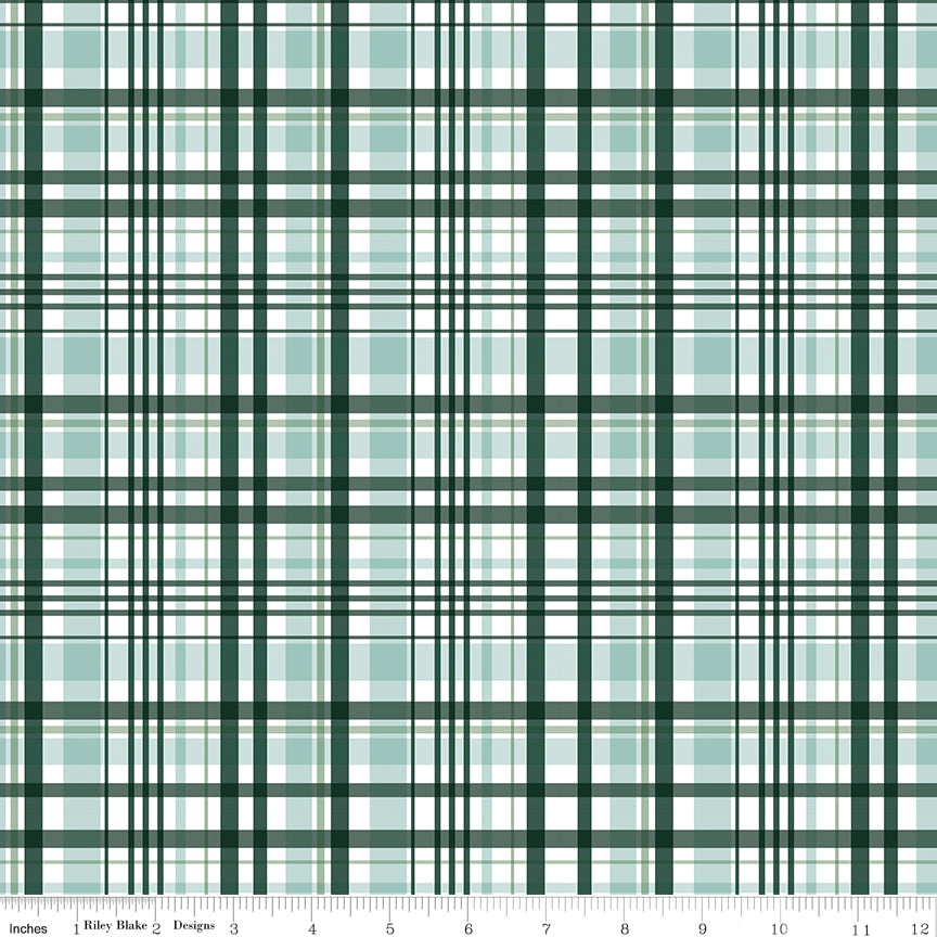 It's A Boy Hunter Plaid Yardage by Echo Park Paper for Riley Blake Designs
