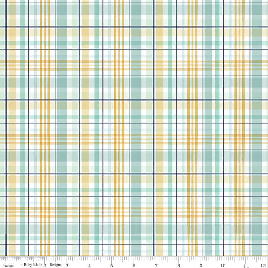 It's A Boy Multi Plaid Yardage by Echo Park Paper for Riley Blake Designs