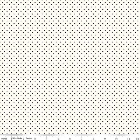 Le Creme Dots Black Yardage by Riley Blake Designs