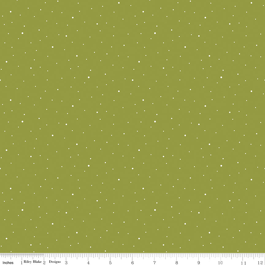 Dapple Dot Asparagus Yardage by the RBD Designers for Riley Blake Designs