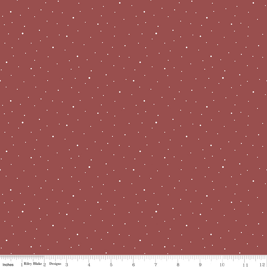 Dapple Dot Marsala Yardage by the RBD Designers for Riley Blake Designs