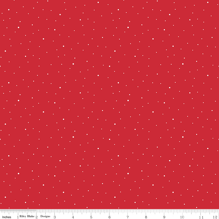 Dapple Dot Riley Red Yardage by the RBD Designers for Riley Blake Designs