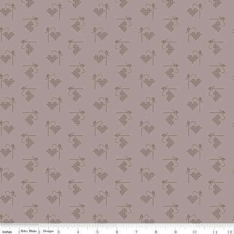 Bee Basics Pewter Heart Yardage by Lori Holt for Riley Blake Designs