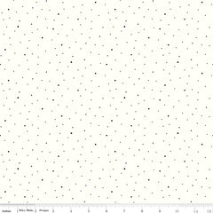 Dapple Dot Black on White Yardage by the RBD Designers for Riley Blake Designs