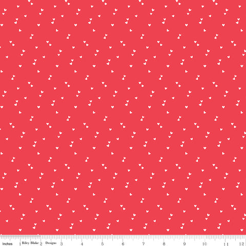 Seasonal Basics Red Hearts Yardage by Riley Blake Designs