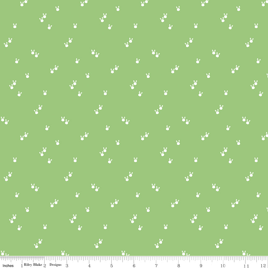 Seasonal Basics White Bunnies Yardage by Riley Blake Designs