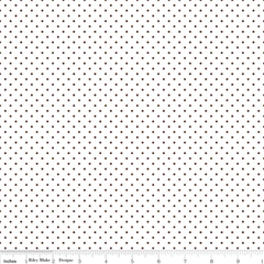 Swiss Dot Brown on White Yardage by Riley Blake Designs