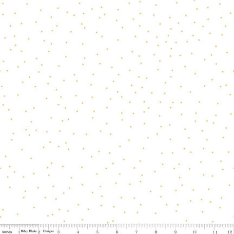 Pin Dot Honey on White Yardage by Lori Holt for Riley Blake Designs