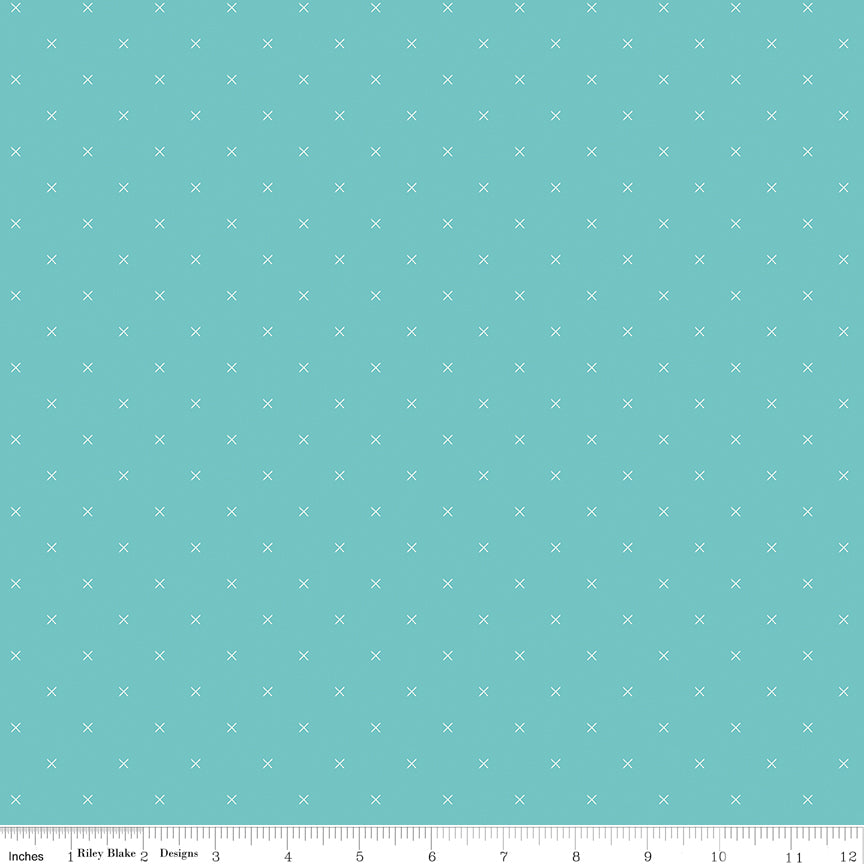 Bee Cross Stitch Cottage Yardage by Lori Holt for Riley Blake Designs
