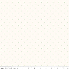 Bee Cross Stitch Cloud Riley Green Yardage by Lori Holt for Riley Blake Designs