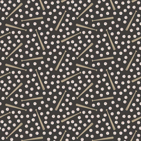 Varsity Black Baseball Yardage by Deena Rutter for Riley Blake