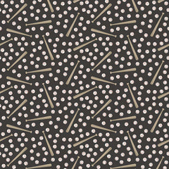 Varsity Black Baseball Yardage by Deena Rutter for Riley Blake