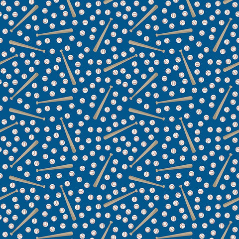 Varsity Blue Baseball Yardage by Deena Rutter for Riley Blake