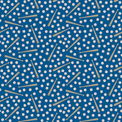 Varsity Blue Baseball Yardage by Deena Rutter for Riley Blake