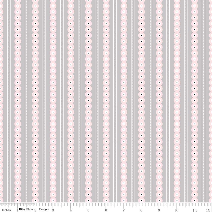 Serenade Gray Stripe yardage by Cyndi Walker for Riley Blake Designs