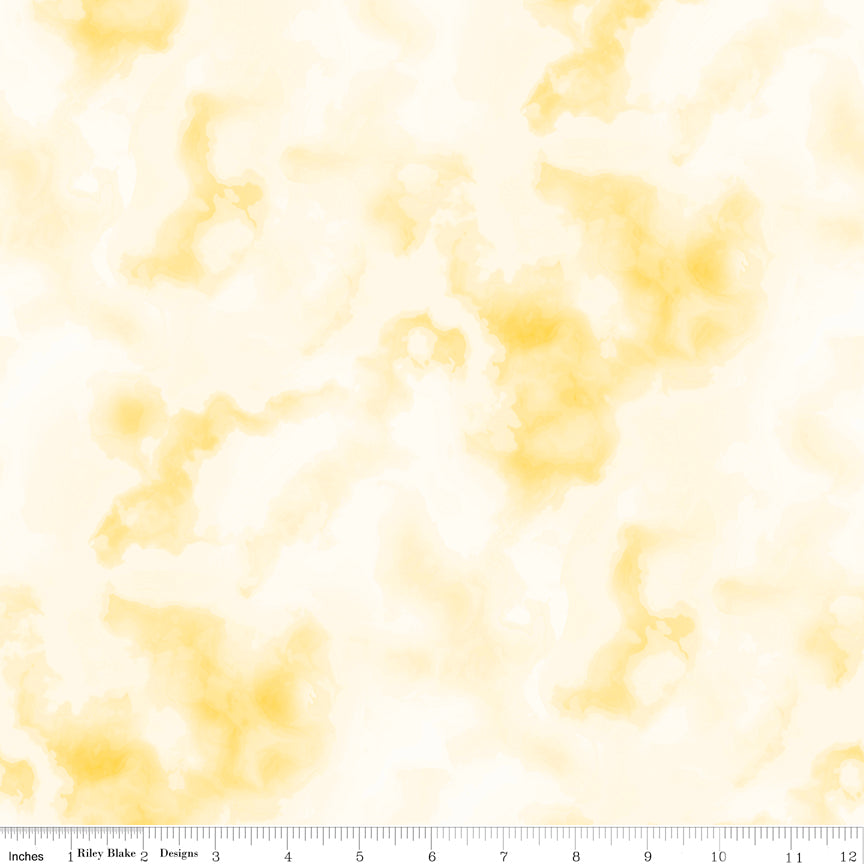 Tie Dye Yellow Tonal Yardage by Riley Blake Designs
