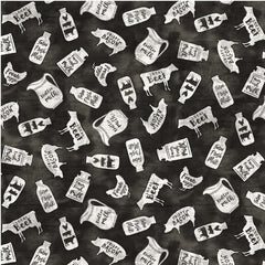 Life is Better on the Farm Black Home Grown Yardage by Michael Miller Fabrics
