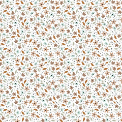 House and Home White Cicely Yardage by Lori Woods for Poppie Cotton Fabrics