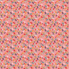 Betsy's Sewing Kit Pink Corn Flowers Yardage by Lori Woods for Poppie Cotton Fabrics