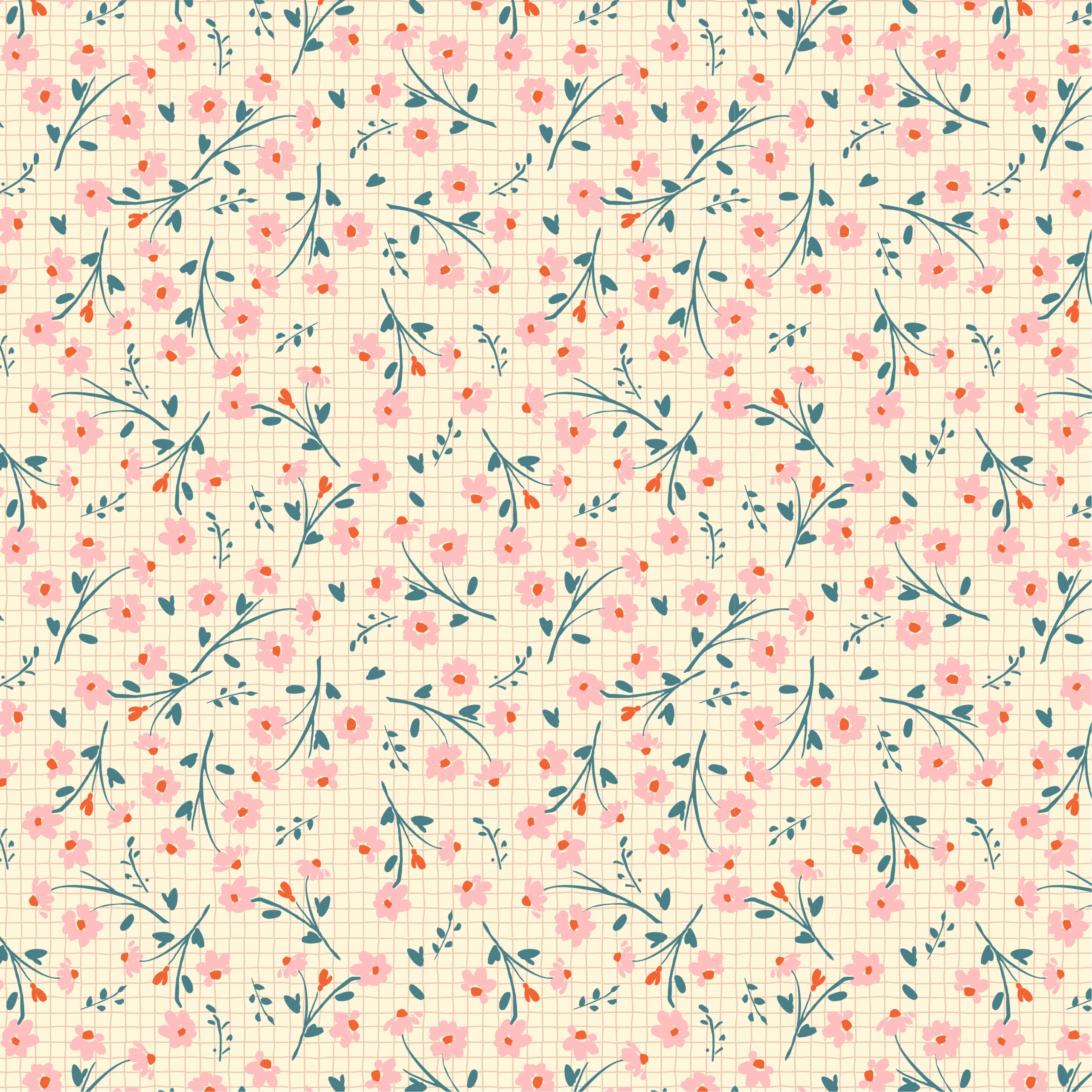 Treasured Threads Natural Dottie Yardage by Lori Woods for Poppie Cotton Fabrics