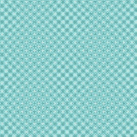 Treasured Threads Teal Double Crochet Yardage by Lori Woods for Poppie Cotton Fabrics