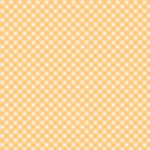 Treasured Threads Yellow Double Crochet Yardage by Lori Woods for Poppie Cotton Fabrics