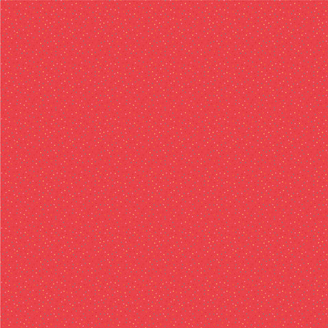 Country Confetti Bright Coral Flamingo Yardage by Lori Woods for Poppie Cotton Fabrics