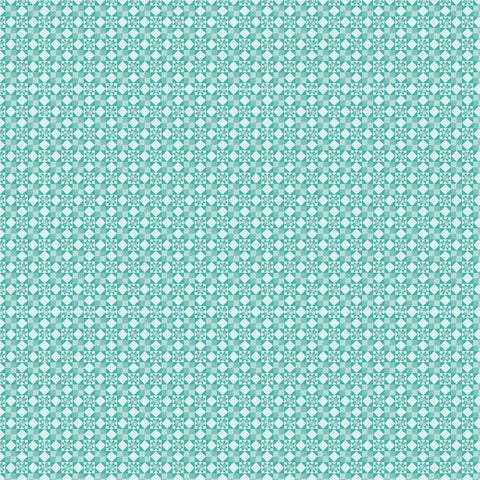 Betsy's Sewing Kit Teal Feeling Quilty Yardage by Lori Woods for Poppie Cotton Fabrics