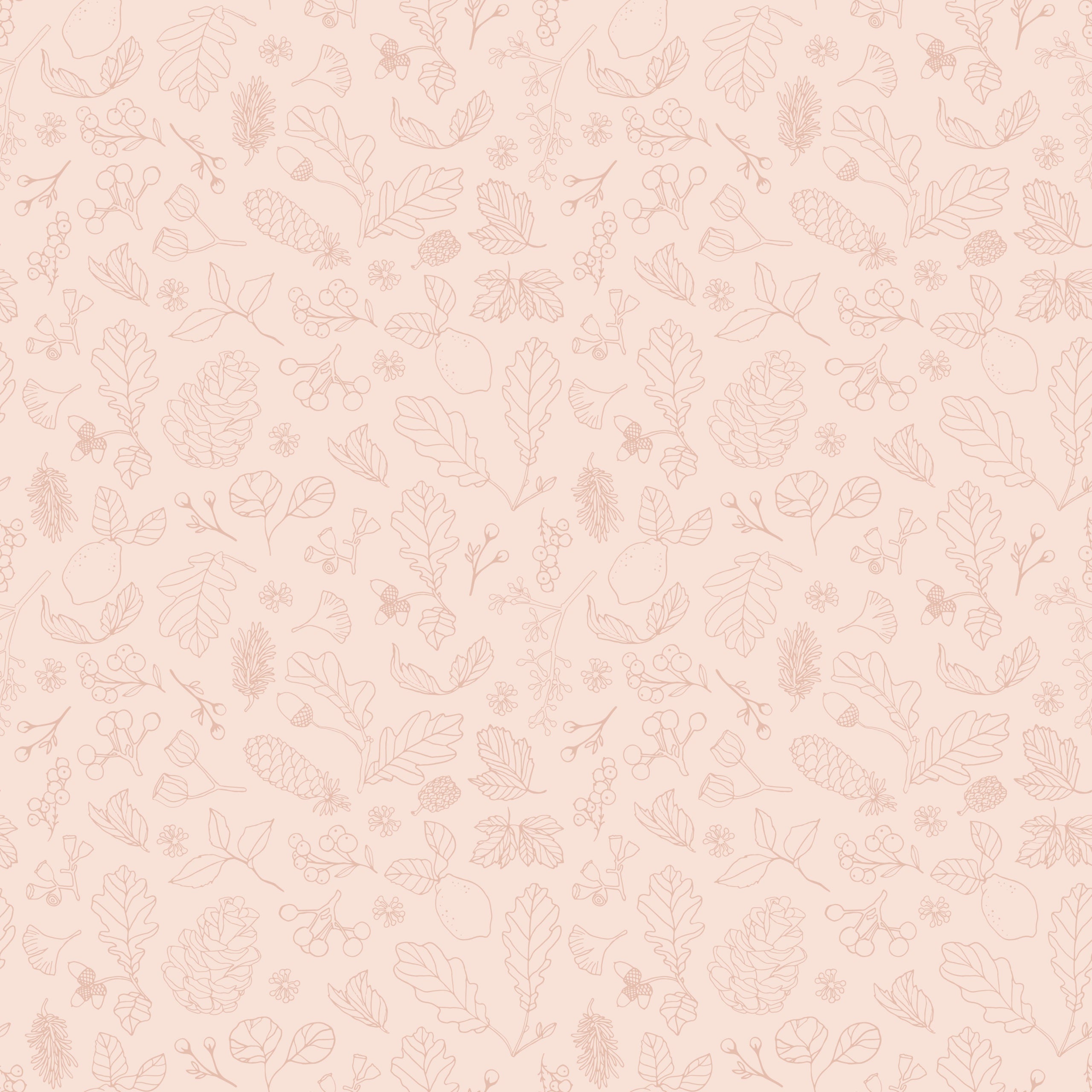 House and Home Blush Forest Yardage by Lori Woods for Poppie Cotton Fabrics