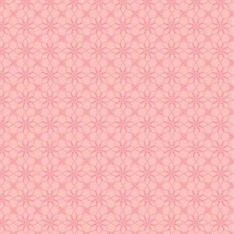 Treasured Threads Pink Granny Yardage by Lori Woods for Poppie Cotton Fabrics