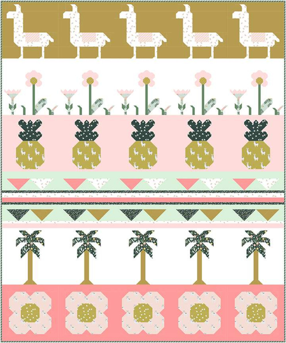 Hibiscus Tropical Hibiscus Row Quilt Kit