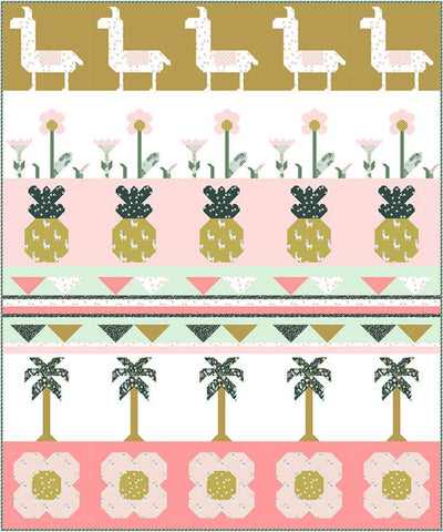 Hibiscus Tropical Hibiscus Row Quilt Kit