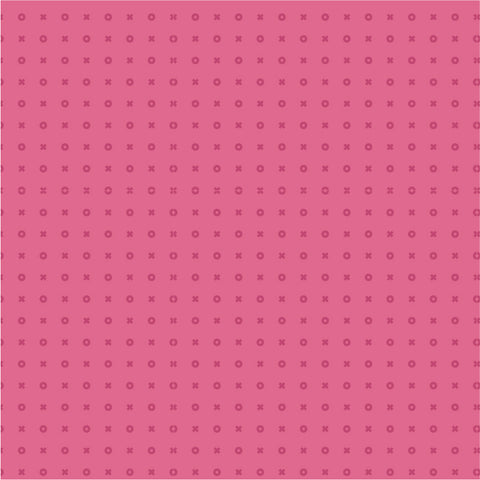 Kiss Hug Pink Fuschia Yardage by Lori Woods for Poppie Cotton Fabrics