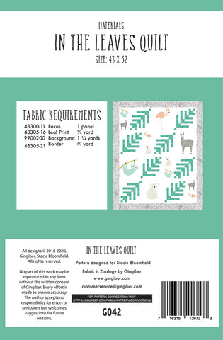 In The Leaves Quilt Pattern by Gingiber