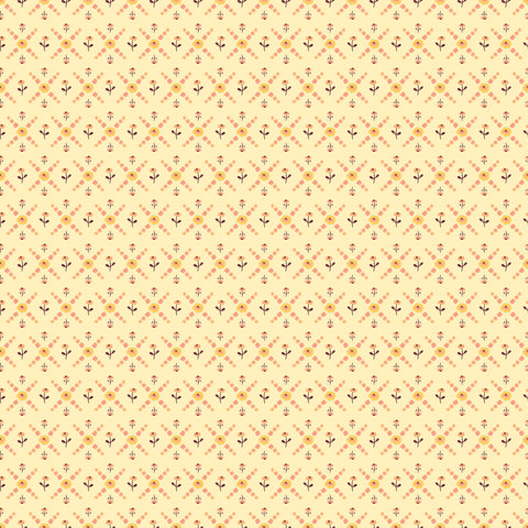 Hollyhock Lane Yellow Joy Yardage by Sheri McCulley for Poppie Cotton Fabrics
