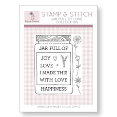 Stamp and Stitch Jar Full of Love Label by Poppie Cotton
