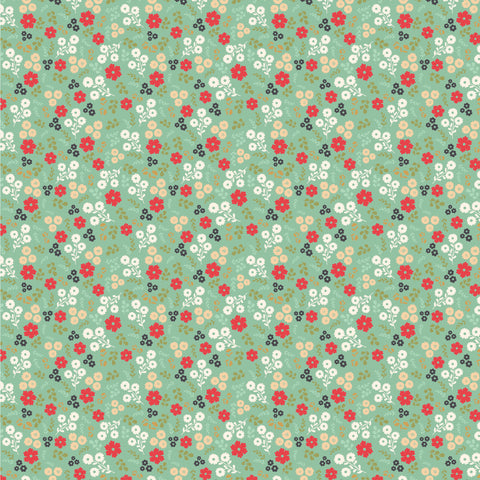 Poppie's Patchwork Club Mint Jemima Yardage by Lori Woods for Poppie Cotton Fabrics