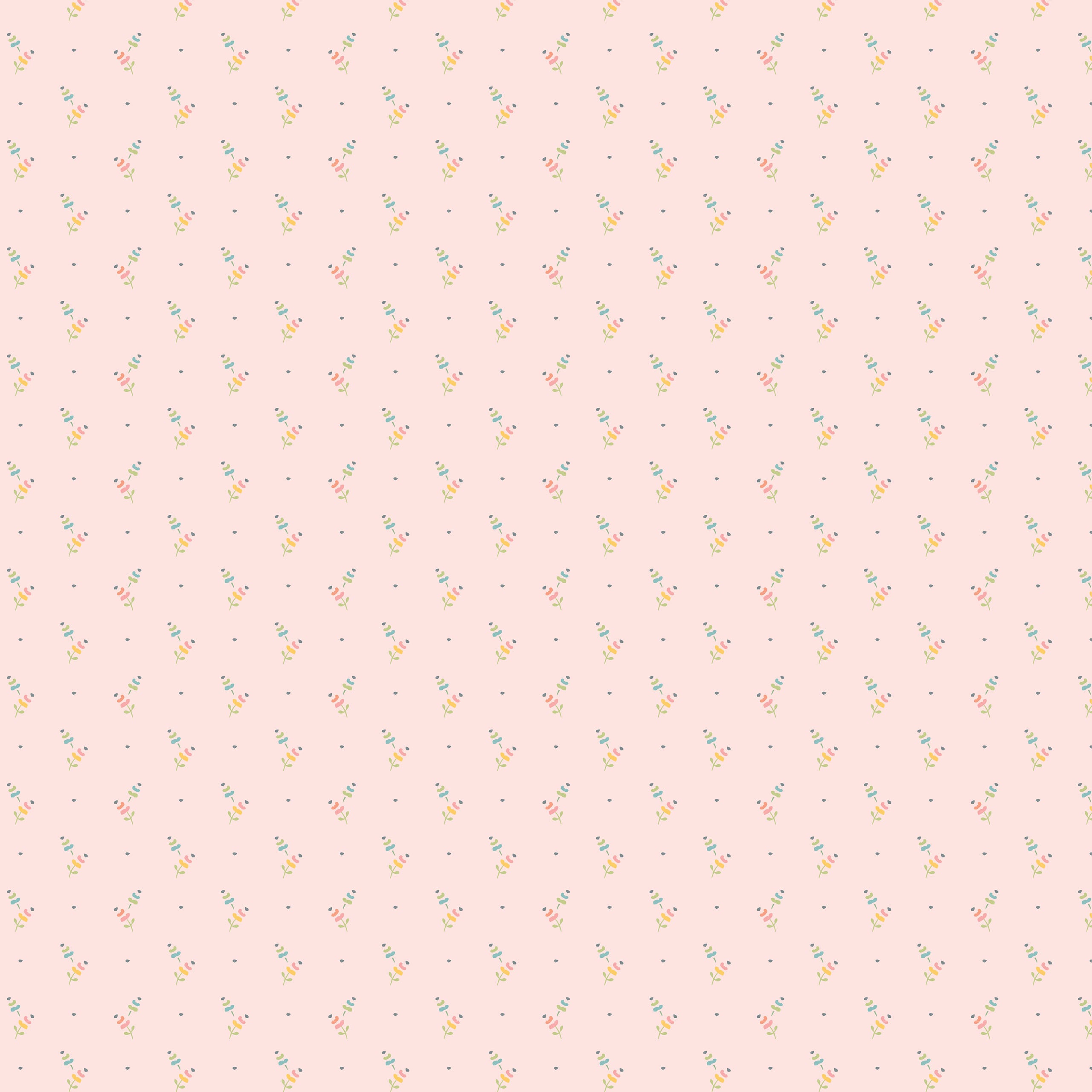 Hollyhock Lane Pink Kindness Yardage by Lori Woods for Poppie Cotton Fabrics