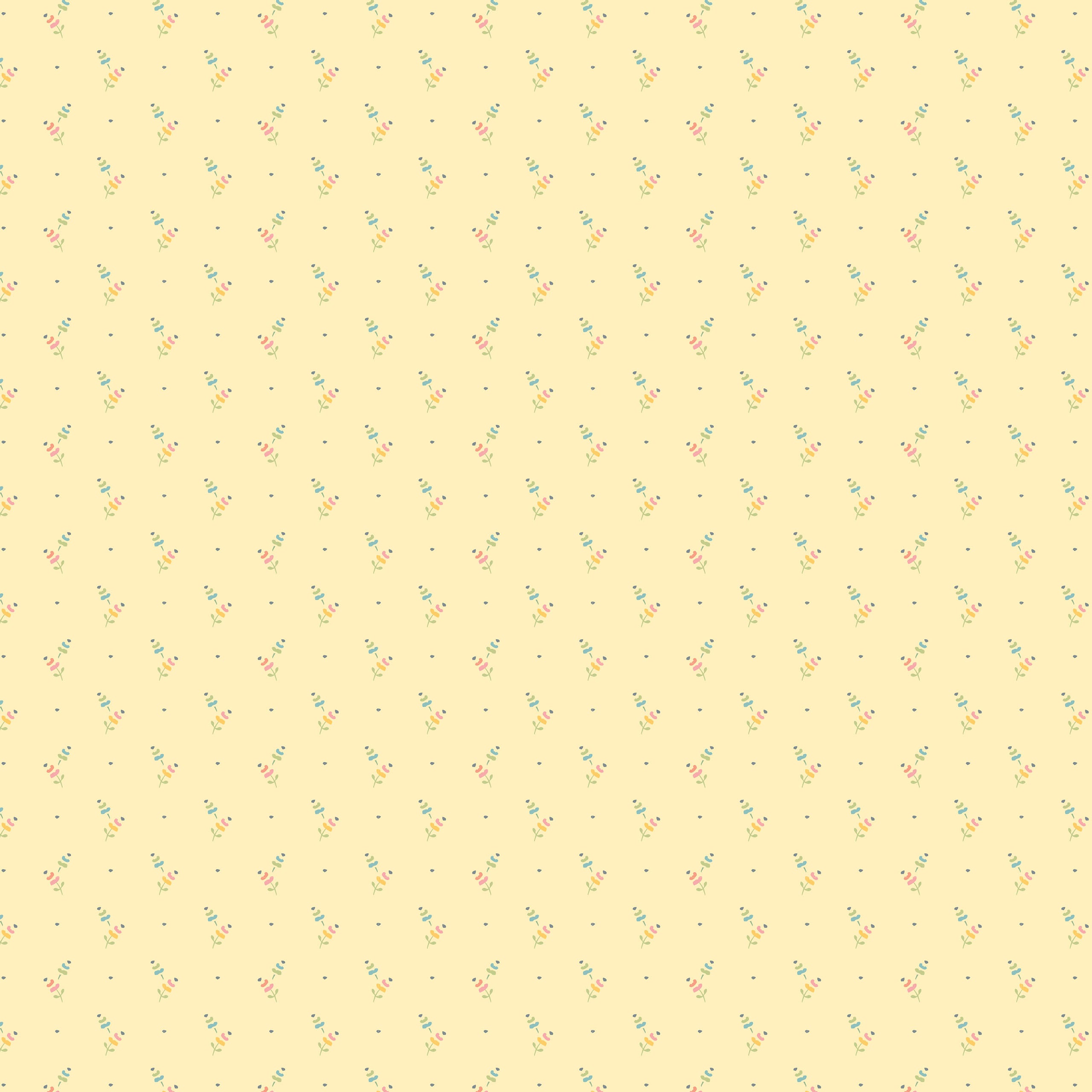 Hollyhock Lane Yellow Kindness Yardage by Lori Woods for Poppie Cotton Fabrics