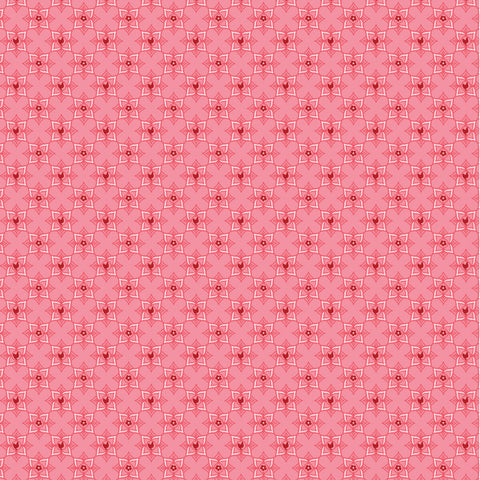 Barnyard Bandana Hot Kisses Pink Yardage by Lori Woods for Poppie Cotton Fabrics