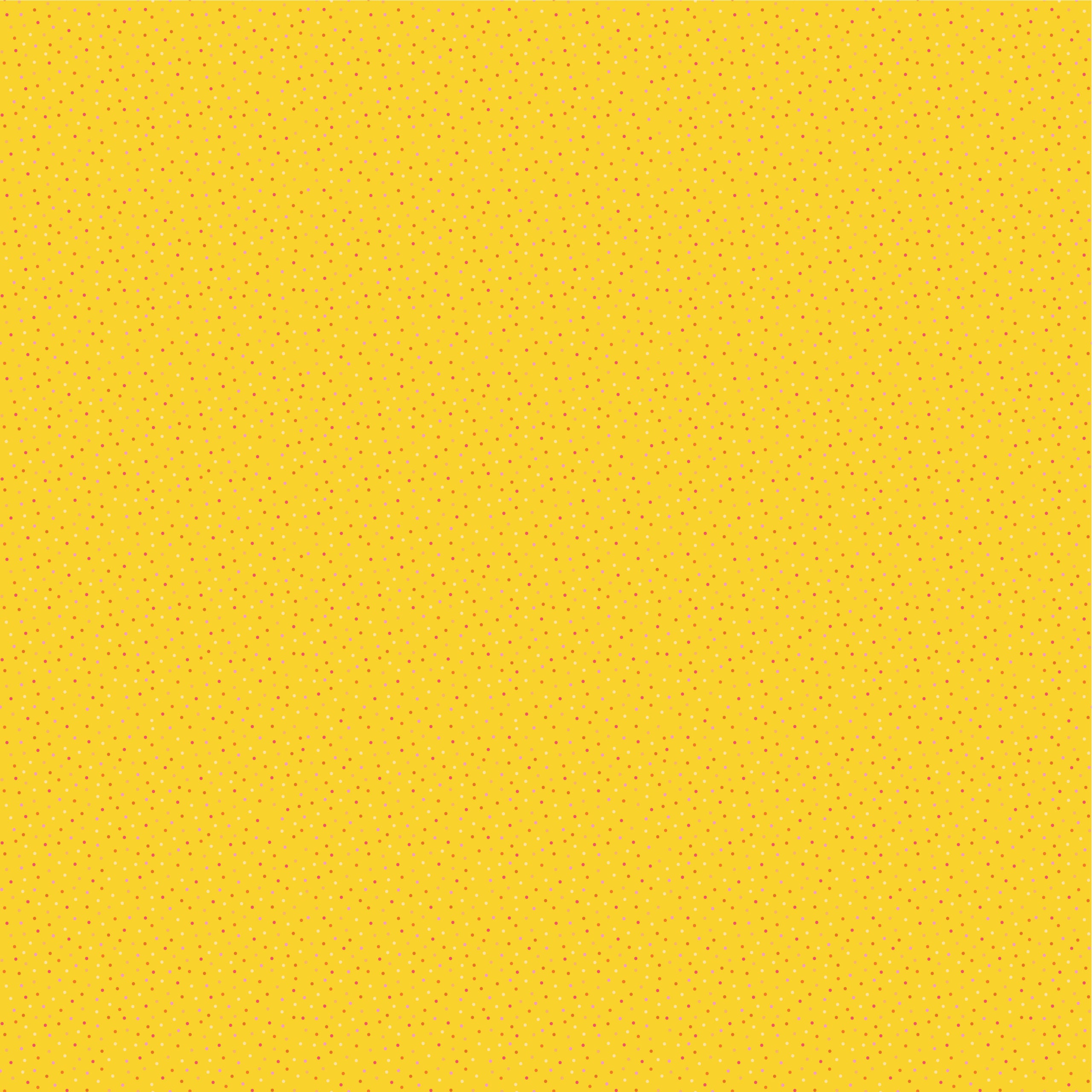 Country Confetti Lemon Meringue Bright Yellow Yardage by Lori Woods for Poppie Cotton Fabrics