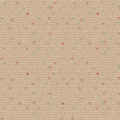 My Favorite Things Brown Love Letters Yardage by Lori Woods for Poppie Cotton Fabrics