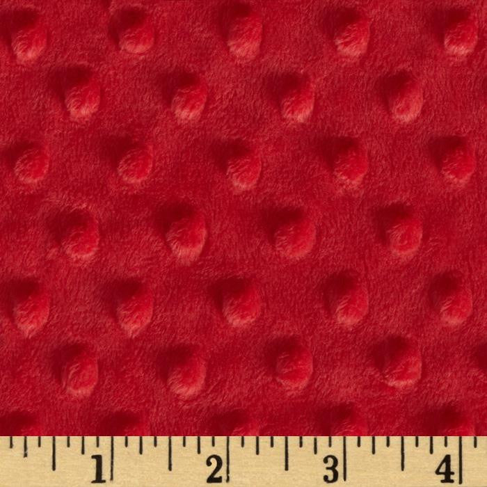BOLT END 33" Minky Cuddle Dimple Dot Red 60" Wide Yardage by Shannon Fabrics