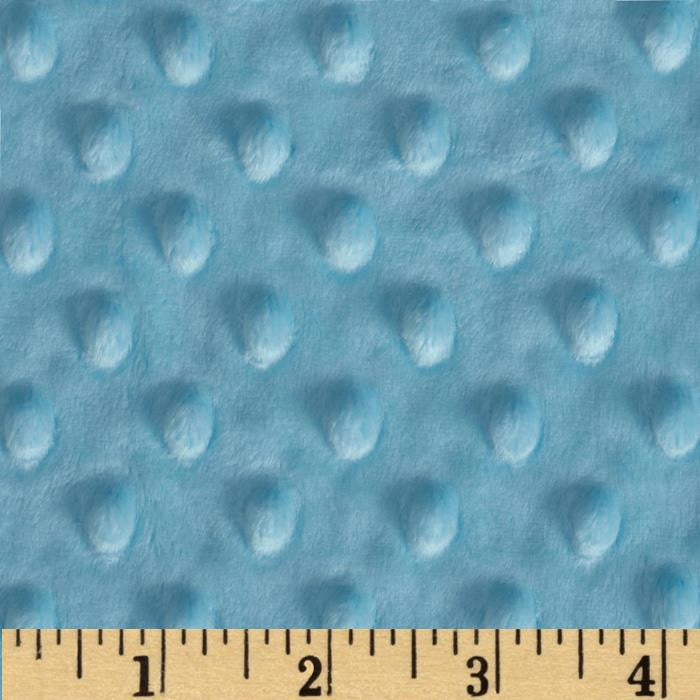 BOLT END 41" Minky Cuddle Dimple Dot Turquoise 60" Wide Yardage by Shannon Fabrics