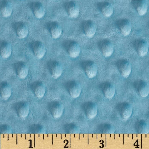 BOLT END 41" Minky Cuddle Dimple Dot Turquoise 60" Wide Yardage by Shannon Fabrics