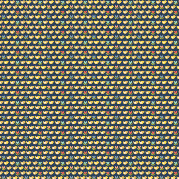 Betsy's Sewing Kit Blue Little Chicks Yardage by Lori Woods for Poppie Cotton Fabrics