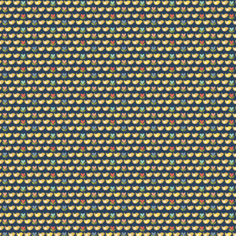 Betsy's Sewing Kit Blue Little Chicks Yardage by Lori Woods for Poppie Cotton Fabrics